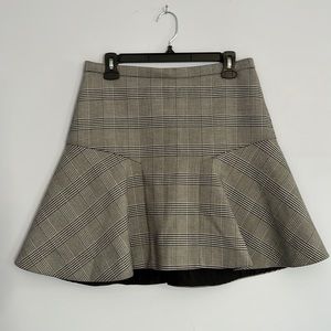J Crew Herringbone Flare skirt